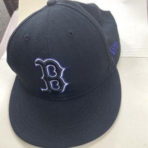 Boston Red Sox New Era MLB 59FIFTY 7 1/4" Hat-Black/White